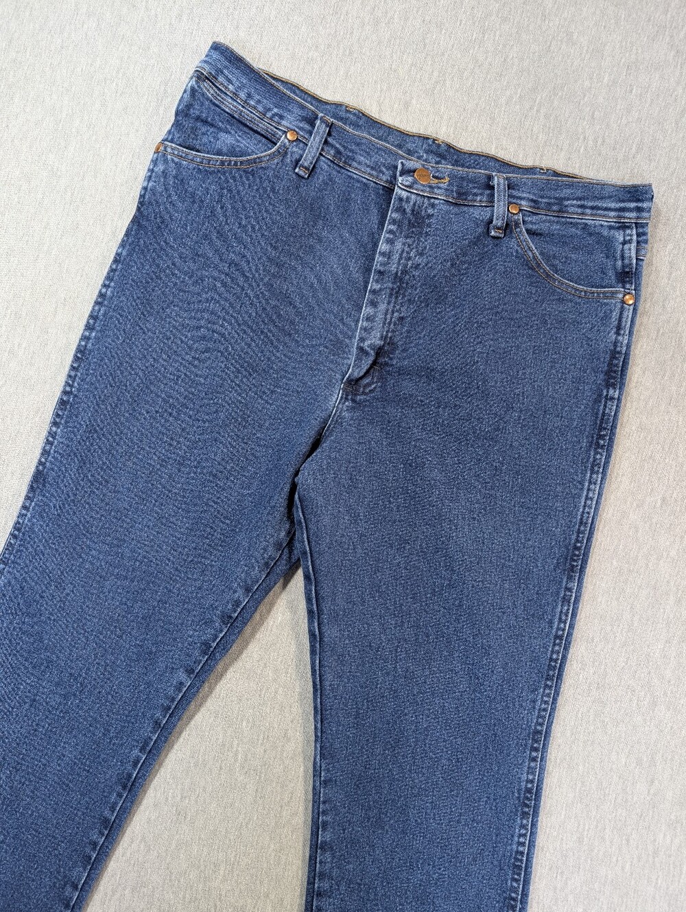 Wrangler Cowboy Cut Slim Fit Jeans Men's 38 X 32 Blue Active Flex